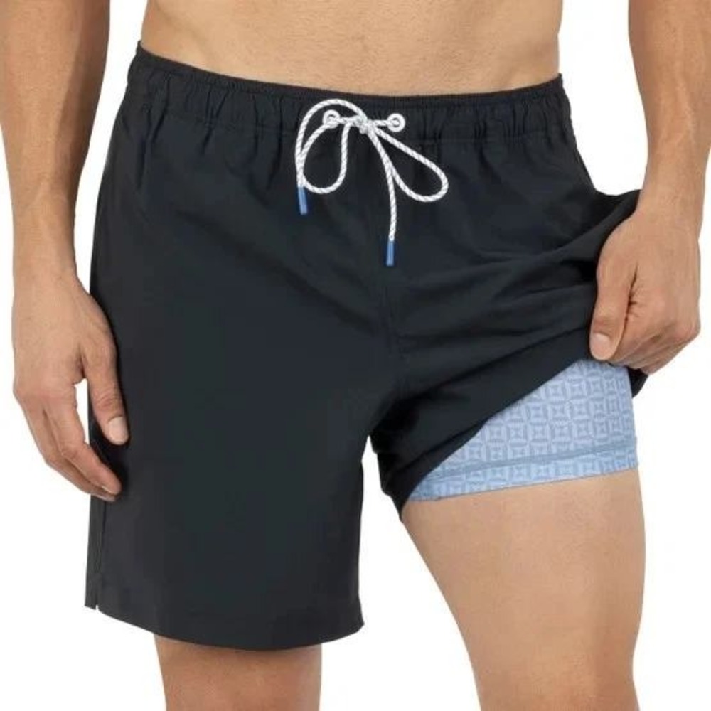 BONOBOS Swim Shorts Built-in Brief Liner Sz XXL Black Hybrid Swim Trunks 2XL NWT